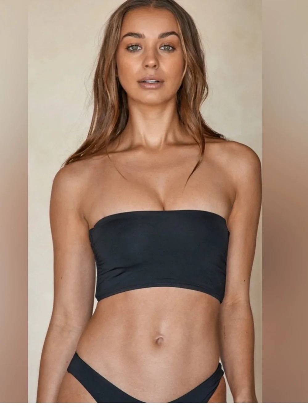 NWT Monday Swimwear SET Bora Bora Bandeau Top and Byron Clovelly Black Small